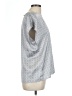 Halogen Houndstooth Silver Short Sleeve Blouse Size L - photo 4