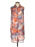 Peck & Peck 100% Polyester Orange Sleeveless Blouse Size S - photo 1