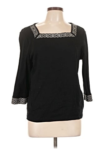 Karen Scott 3/4 Sleeve Top (view 1)