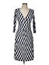 Boden Chevron-herringbone Blue Casual Dress Size 10R - photo 1
