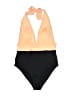 Unbranded Color Block Orange One Piece Swimsuit Size L (estimated) - photo 1