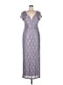 Connected Apparel Gray Cocktail Dress Size 8 - photo 1