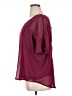 Worthington 100% Polyester Burgundy Short Sleeve Blouse Size XL - photo 5