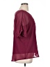 Worthington 100% Polyester Burgundy Short Sleeve Blouse Size XL - photo 4