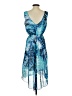 Studio Y 100% Polyester Tie-dye Blue Cocktail Dress Size S - photo 2