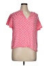 Gap Hearts Pink Short Sleeve Blouse Size XL - photo 1