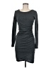 Leith Solid Gray Casual Dress Size M - photo 1