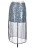 Open Edit Metallic Silver Formal Skirt Size XXL - photo 1