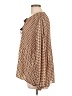 DR2 100% Polyester Houndstooth Brown Long Sleeve Blouse Size L - photo 5