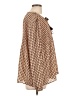 DR2 100% Polyester Houndstooth Brown Long Sleeve Blouse Size L - photo 4