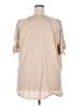 New York Laundry 100% Polyester Tan Short Sleeve Blouse Size 2X - photo 2