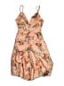 Honey Punch 100% Polyester Floral Tan Pink Cocktail Dress Size XS - photo 1