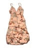Honey Punch 100% Polyester Floral Tan Pink Cocktail Dress Size XS - photo 2