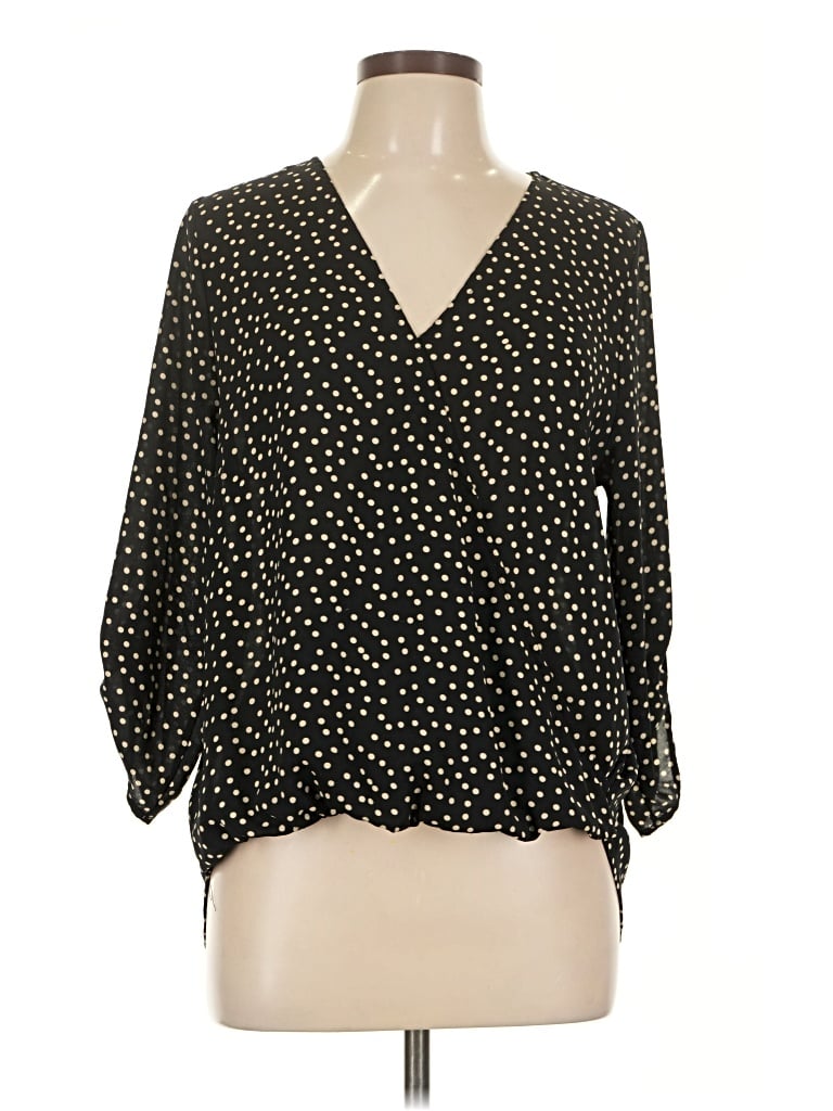 Pre-owned West Kei 3/4 Sleeve Blouse In Black