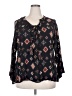 Signature Studio 100% Rayon Black Long Sleeve Blouse Size 2X - photo 1