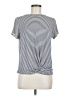 Assorted Brands Stripes Silver Short Sleeve Turtleneck Size M - photo 1