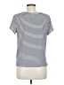 Assorted Brands Stripes Silver Short Sleeve Turtleneck Size M - photo 2