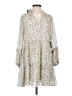 Express 100% Polyester Animal Print Ivory Casual Dress Size XS - photo 1