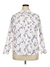 Croft & Barrow Floral White Long Sleeve Blouse Size 2X - photo 1