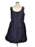 Donna Ricco 100% Silk Solid Blue Cocktail Dress Size 16 - photo 2