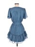 B. Smart 100% Polyester Polka Dots Blue Casual Dress Size 6 - photo 2