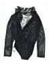 Zara Polka Dots Black Teal Bodysuit Size S - photo 2