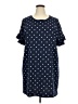 Old Navy Polka Dots Blue Casual Dress Size XXL - photo 1