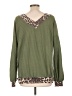 White Birch Animal Print Green Pullover Sweater Size L - photo 2