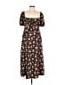 Shein 100% Polyester Floral Black Casual Dress Size 12 - photo 1