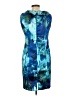 Connected Apparel Graphic Blue Cocktail Dress Size 10 (petite) - photo 2
