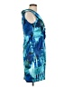 Connected Apparel Graphic Blue Cocktail Dress Size 10 (petite) - photo 4