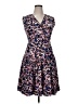 J.Crew 100% Silk Floral Blue Cocktail Dress Size 14 - photo 1