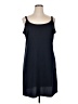 MSK 100% Polyester Solid Black Casual Dress Size 16 - photo 1