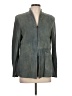 Giorgio Armani 100% Leather Solid Teal Leather Jacket Size EU 42 / US 12 - photo 1