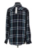 NSR 100% Rayon Plaid Blue Long Sleeve Button-Down Shirt Size S - photo 2