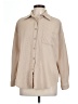 HOTOUCH Solid Tan Long Sleeve Blouse Size L - photo 1