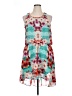 Bisou Bisou 100% Polyester Tie-dye Teal Casual Dress Size 14 - photo 1