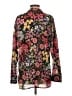 Weill Floral Black Long Sleeve Blouse Size S - photo 2