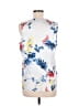 Banana Republic 100% Polyester White Sleeveless Blouse Size M - photo 2