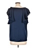 Worthington 100% Polyester Blue Short Sleeve Blouse Size L - photo 2