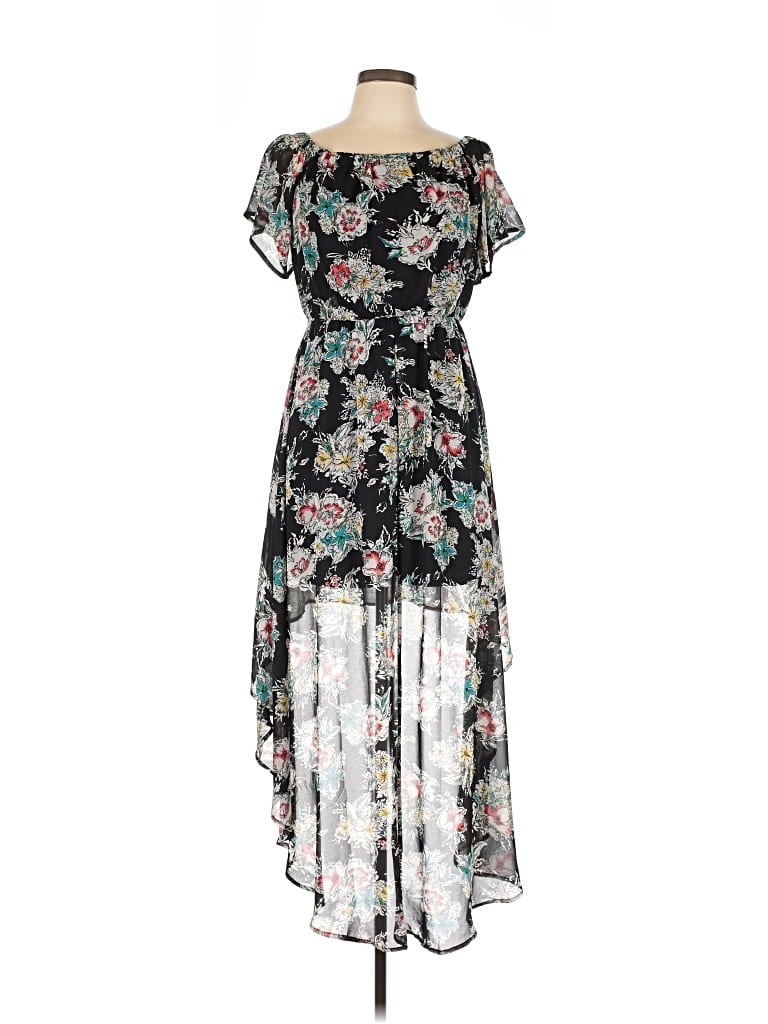 Pre-owned As U Wish Casual Dress In Black