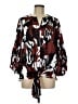 Chico's 100% Polyester Burgundy 3/4 Sleeve Blouse Size Med (1.5) - photo 1