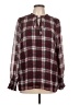 Talbots Burgundy Long Sleeve Blouse Size L - photo 1