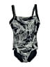 Speedo Graphic Tropical Black One Piece Swimsuit Size 12 - photo 1