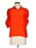 FRAME 100% Silk Orange Short Sleeve Silk Top Size XS - photo 1