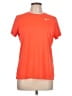 Nike 100% Polyester Orange Active T-Shirt Size L - photo 1