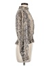 Lucy Paris 100% Polyester Paisley Silver Long Sleeve Blouse Size M - photo 4