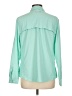 Assorted Brands 100% Polyester Solid Teal Long Sleeve Blouse Size L - photo 2