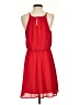 Blue Rain Solid Red Casual Dress Size S - photo 2