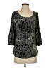 Chico's Paisley Black 3/4 Sleeve T-Shirt Size Lg (2) - photo 1